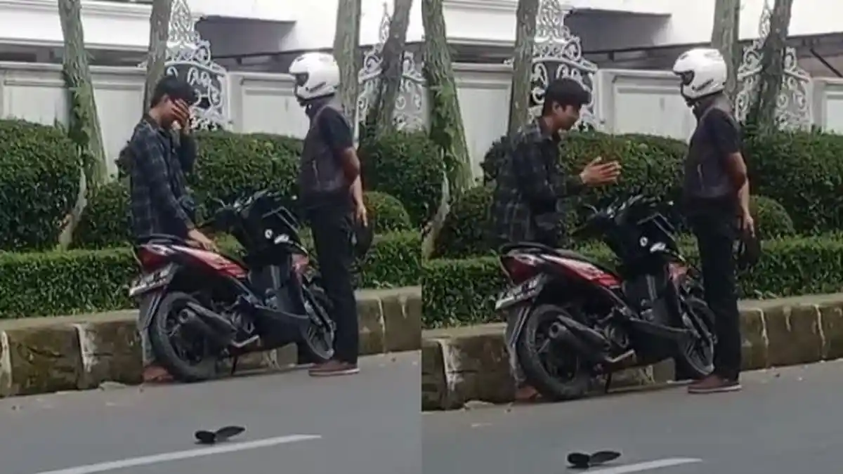 Viral Video Pemuda Dihajar Pemotor hingga Kejang, Sudah Menangis Minta Maaf tapi Malah Dipukul