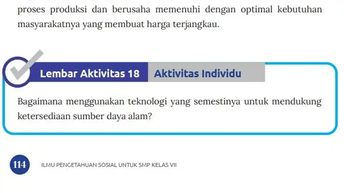 Kunci Jawaban IPS Kelas 7 Kurikulum Merdeka Halaman 114, Lembar ...