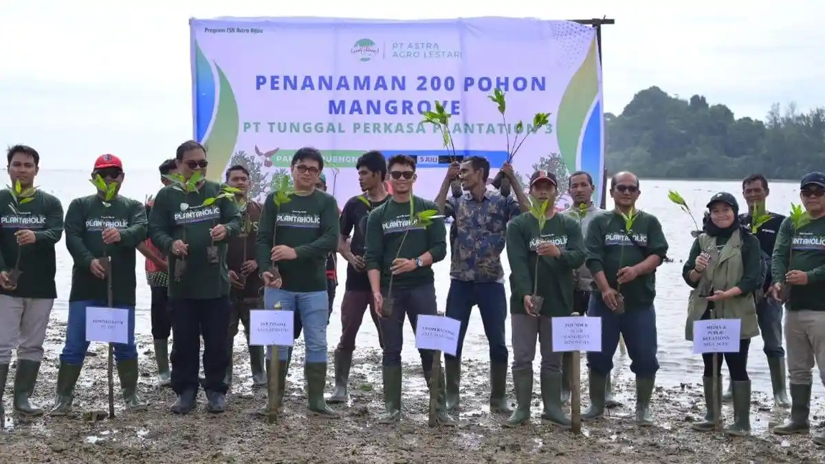 Semarakkan Hari Lingkungan Hidup, PT TPP3 Astra Agro Tanam Mangrove di Pantai Krueng No