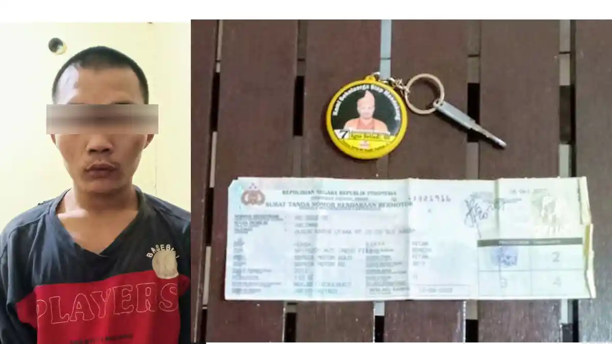 Polisi Ringkus Pencuri Motor Depan Warnet Sures