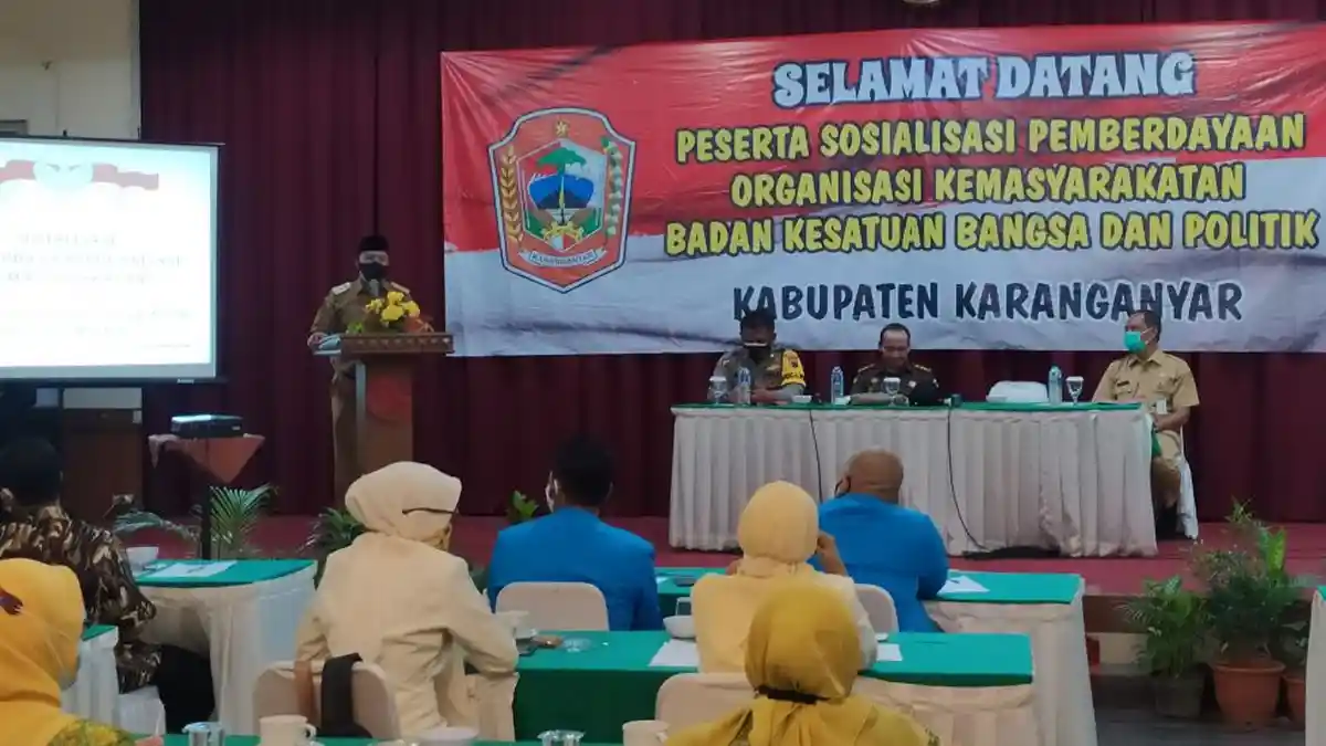 Kesbangpol Gelar Sosialisasi Pemberdayaan Bagi Ormas di Karanganyar