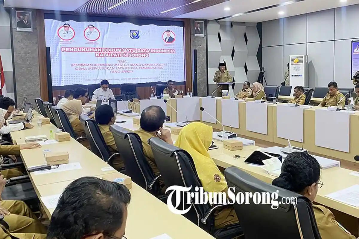Forum Satu Data Indonesia Kabupaten Sorong Dikukuhkan, Wabup Sutejo Dorong Transformasi Digital