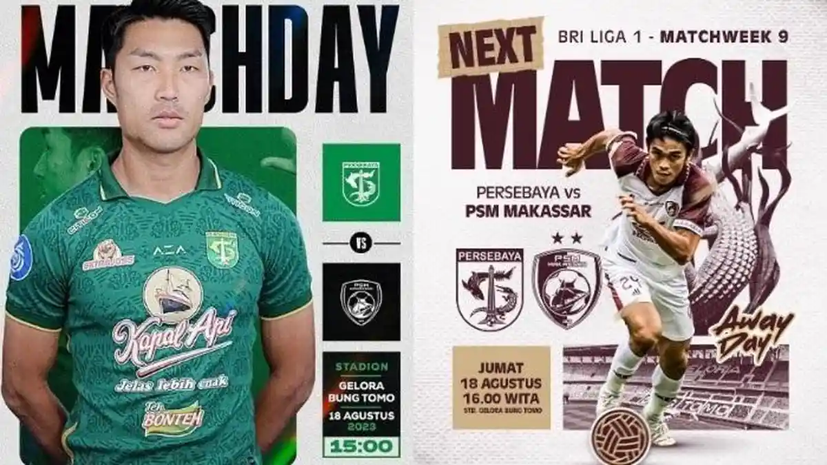 BRI Liga 1 Hari Ini Persebaya Vs PSM Makassar: Prediksi Skor dan Line Up, Daftar Pemain Absen
