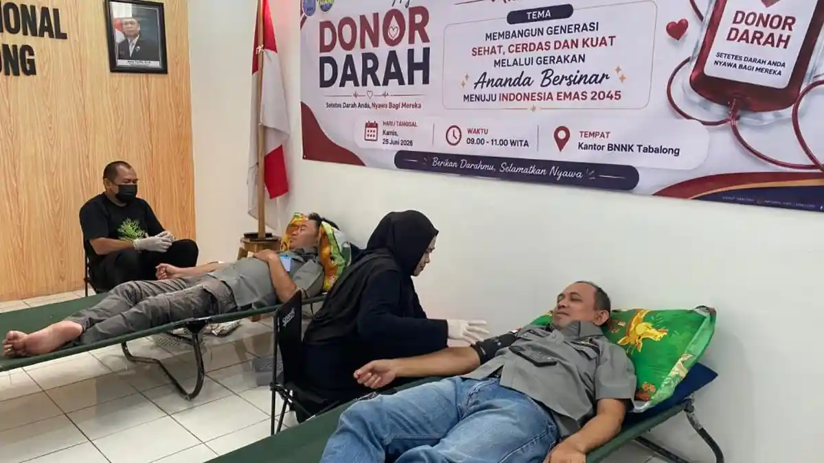 Gandeng RSUD H Badaruddin Kasim, BNNK Tabalong Gelar Donor Darah Pra-HANI 2026 - Banjarmasinpost.co.id
