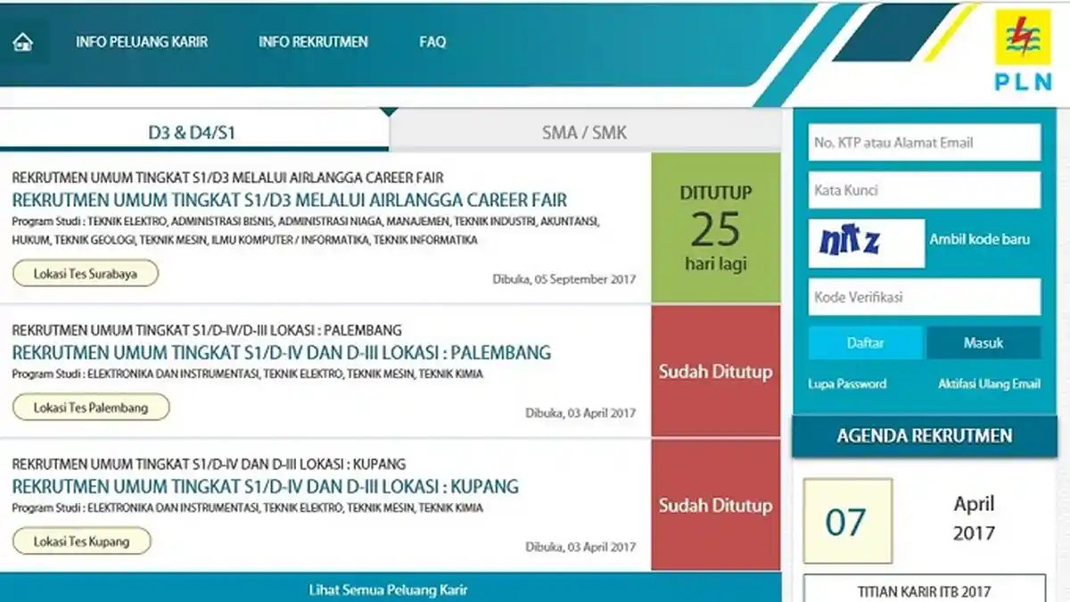 Rekrutmen PLN - Tak Cocok Ikut Seleksi CPNS? PLN juga Buka Lowongan Kerja, Ini Formasinya