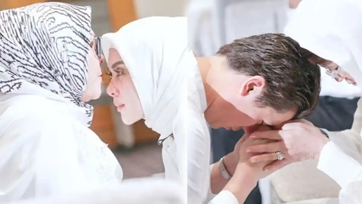 Syahrini dan Reino Barack Kompak Bagikan Momen Haru Saat Sungkeman, Penampilan Inces Curi Perhatian