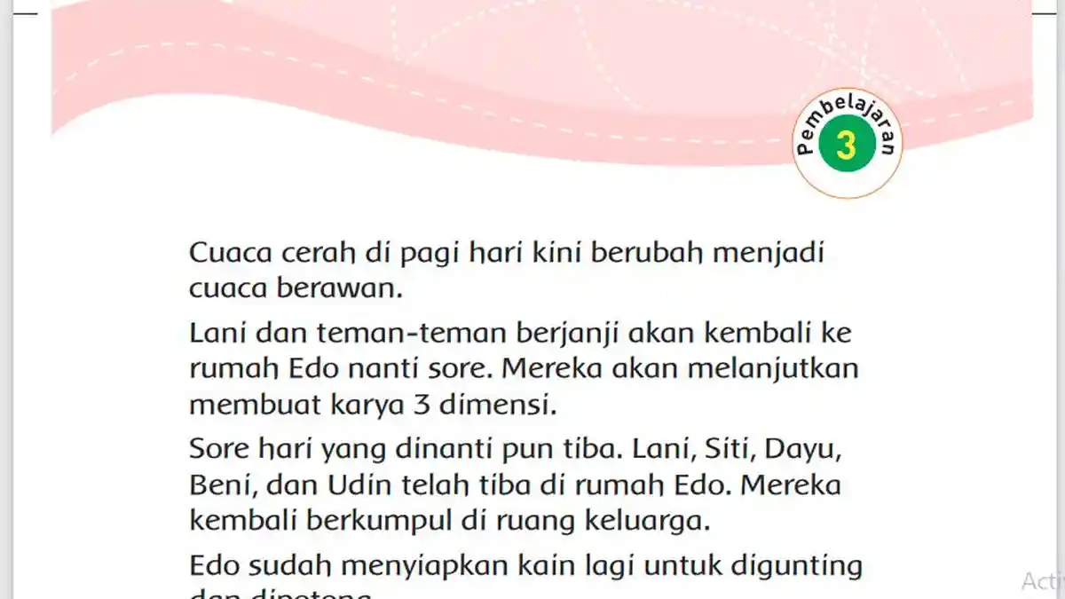 Kunci Jawaban Tema 5 Kelas 3 Halaman 197 199 201 203, Subtema 4 Pembelajaran 3