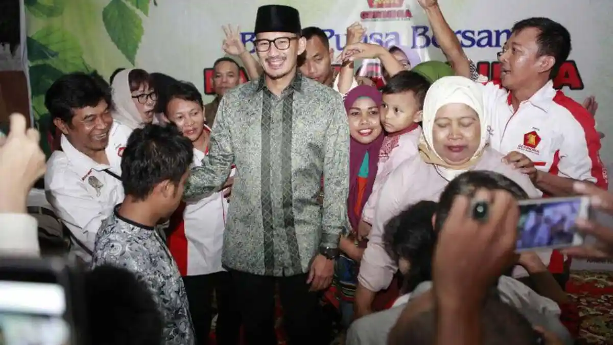 Buka Bersama Gerinda, Sandiaga Minta Partai Pengusung Tetap Dukung Anies-Sandi