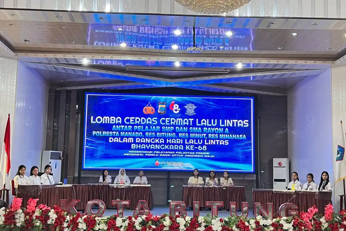 SMA N 2 Bitung dan SMP N 3 Tondano Juara Lomba Cerdas Cermat Lalu Lintas di Bitung Sulawesi Utara