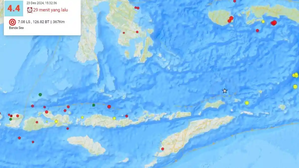 Gempa Bumi Magnitudo 4.4 Terjadi di Laut Banda, Berikut Lokasi Rinci dan Analisis Dampaknya