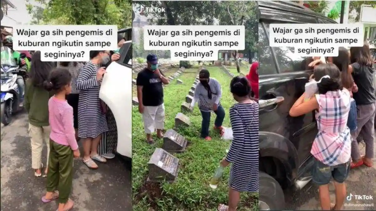 Video Viral, Aksi Pengemis Buntuti Peziarah hingga Gedor Mobil Bikin Risih, Ingin Ikut Naik Mobil
