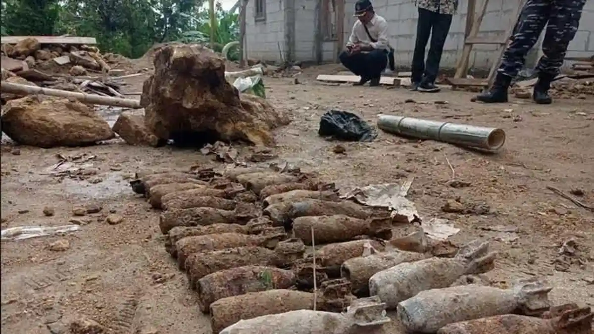 Puluhan Mortir dan Peluru Ditemukan di Tuban: Diduga Peninggalan Belanda