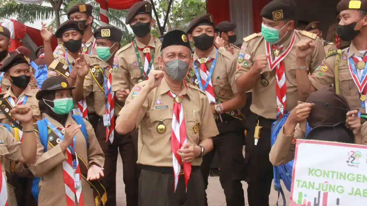 Sekda Tanjabbar Hadiri Upacara Penutupan Perkemahan Wirakarya Nasional 2021 di Batanghari
