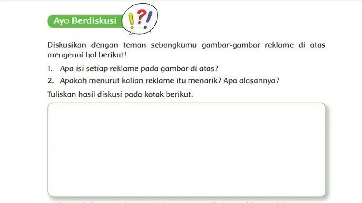 Kunci Jawaban Tema 6 Kelas 6 SD Halaman 106 Kurikulum 2013: Diskusikan dengan Teman Sebangkumu!
