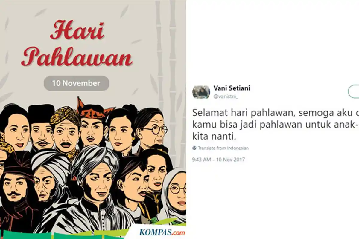 Selamat Hari Pahlawan Trending di Twitter, Berikut Kicuan Baper Netizen, Ada yang Tahu Jawaban No 7?