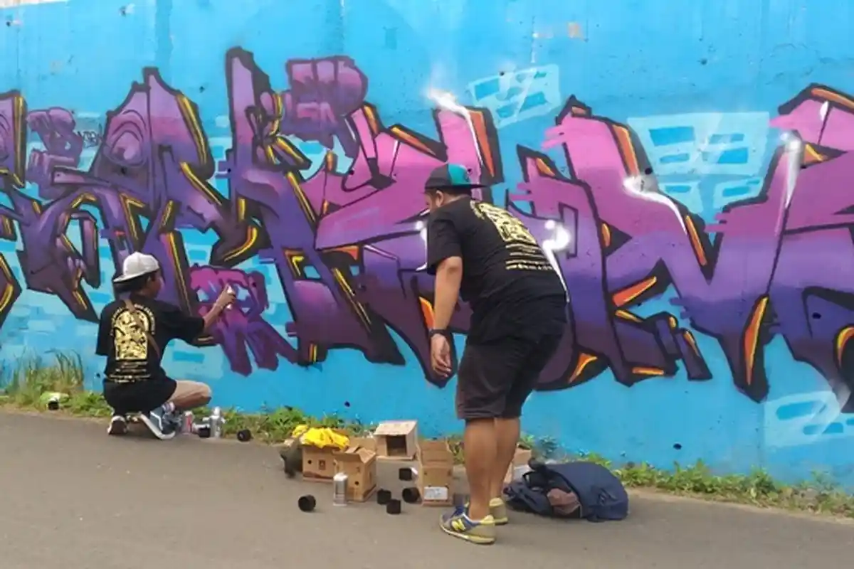 Kala 43 Muralis se-Lampung Coret-coret Dinding Underpass