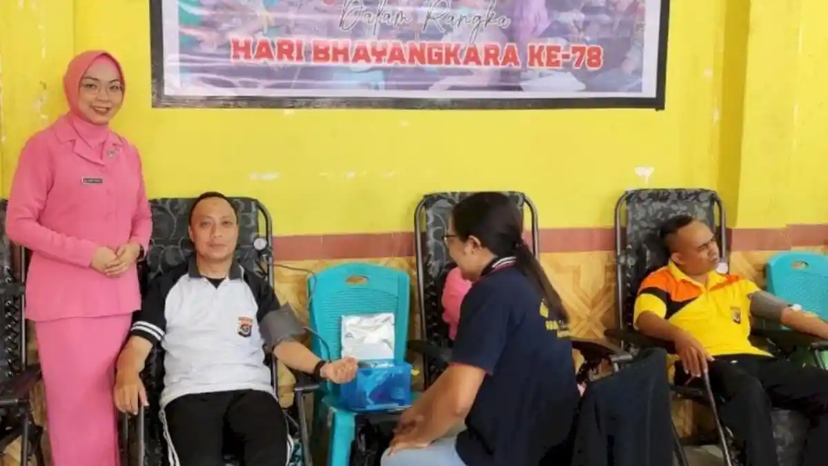 Polres Sikka Bakti Kesehatan Donor Darah, Sumbang 34 Kantong Darah