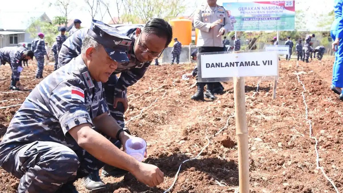 Danlantamal VII Hadiri Giat Kick Off Gerakan Nasisional Penanaman