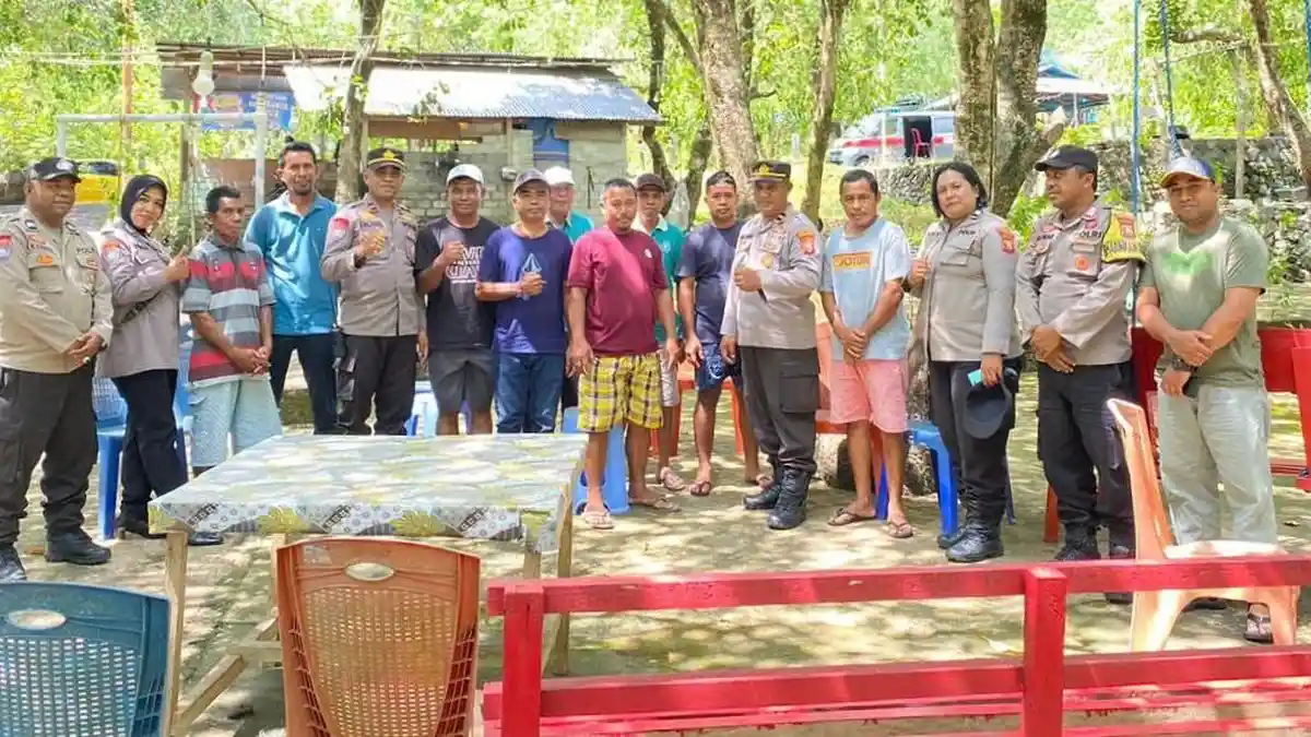 Buntut Blokede Akses Jalan Wisata Tolire, Polres Ternate Mediasi dengan Warga Kelurahan Takome