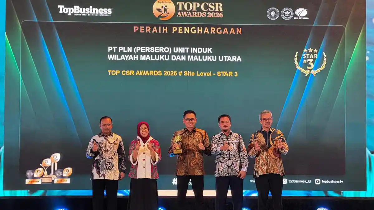 PLN UIW Maluku Maluku Utara Raih TOP CSR Awards 2026 Site Level Star 3 lewat Program Kopi Tuni
