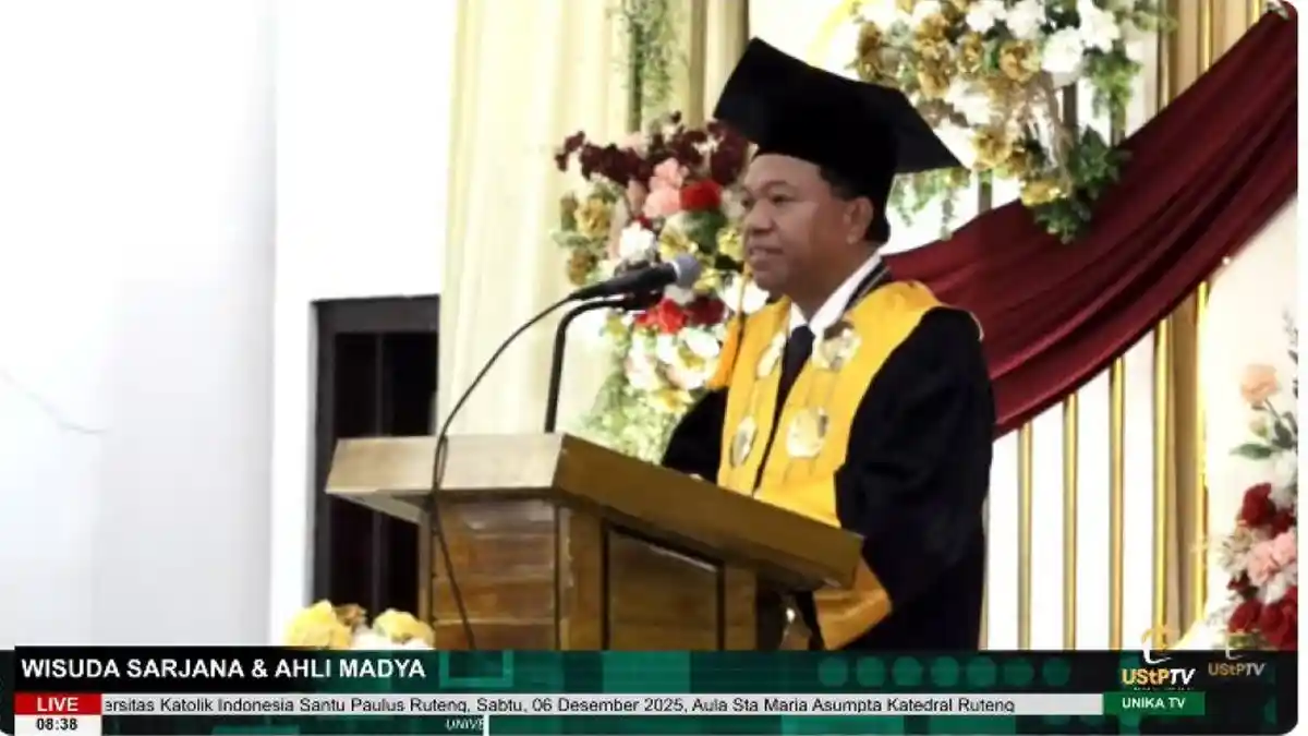 Rektor Unika Ruteng Tekankan Daya Kritis Hadapi Era Post-Truth pada 1.304 Wisudawan