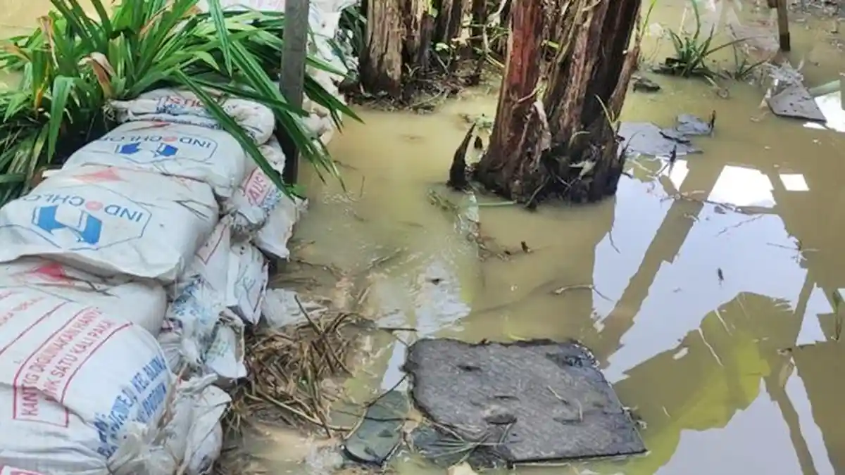 Banjir di RT 33 Bontang, Lurah Api-api Usul Pembuatan Pintu Air Sebelum Tanggul Rusak