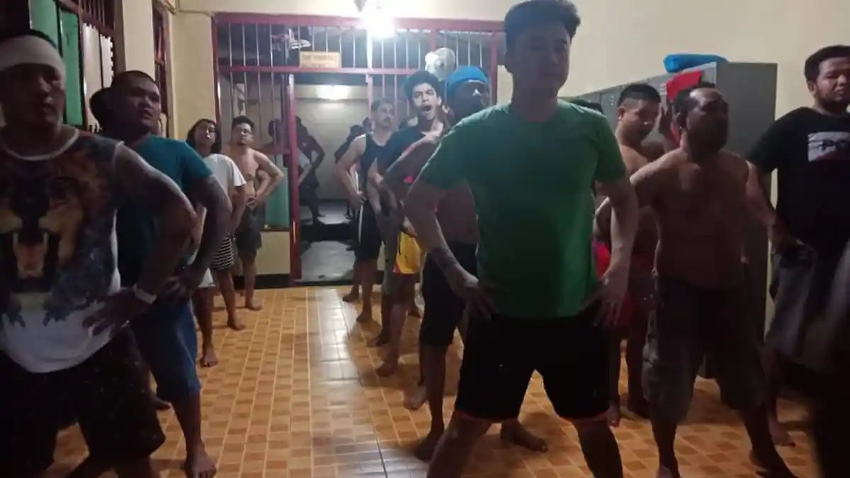 Senam Bersama 57 Tahanan Polda Bali