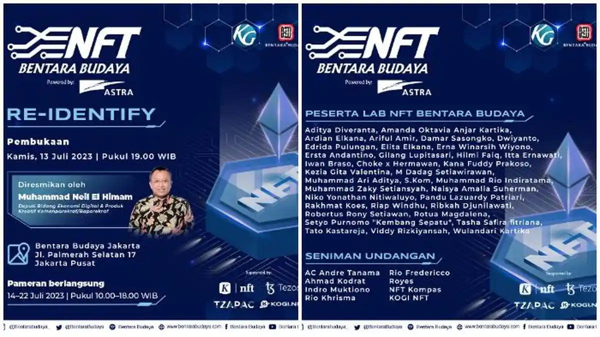 Bentara Budaya Gelar Pameran NFT 'RE-IDENTIFY', Gabungan Seni Konvensional dan Teknologi Digital
