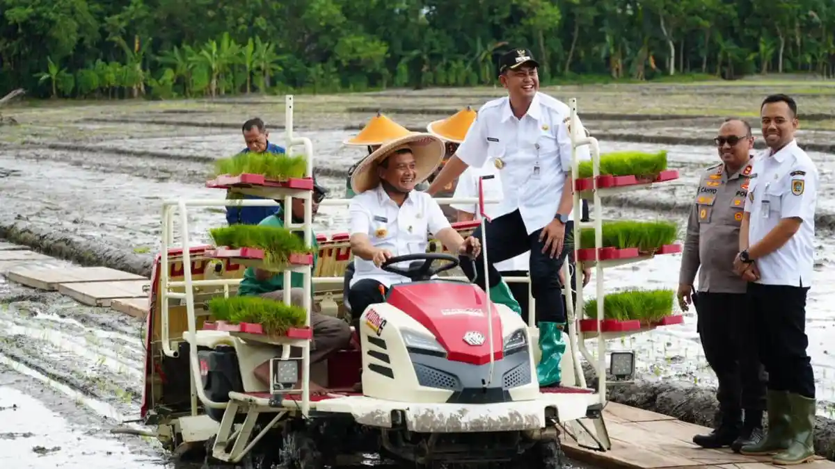 Dampingi Gubernur Jateng, Bupati Hamenang Tegaskan Komitmen Klaten Dukung Swasembada Pangan