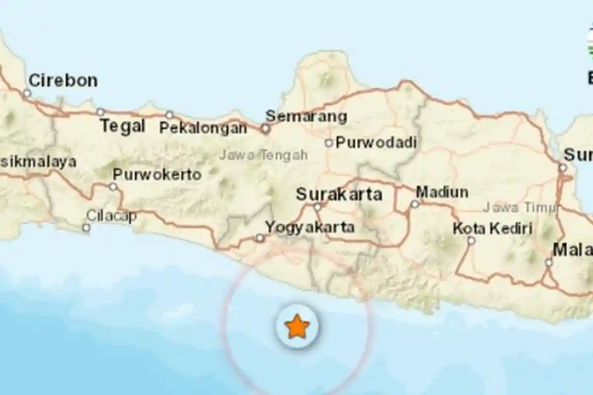 Gempa Guncang Yogyakarta Kamis 31 Agustus 2023, Berpusat di Laut, Info BMKG Kedalaman 19 Kilometer