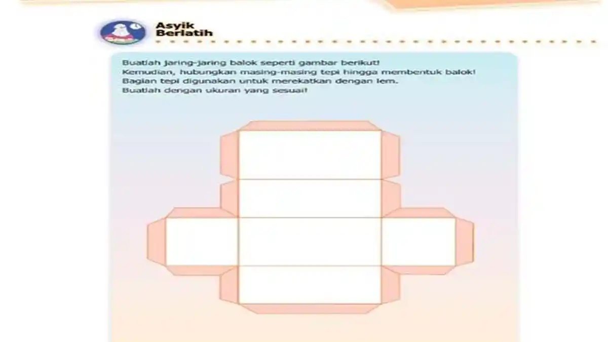 Kunci Jawaban Matematika Kelas 5 SD Halaman 189, Buatlah Jaring-jaring Balok
