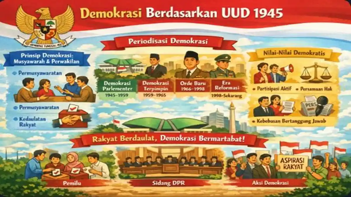 Ringkasan Materi Bab 2 Demokrasi Berdasarkan UUD NRI dan Soal HOTS Pendidikan Pancasila Kelas 11 SMA
