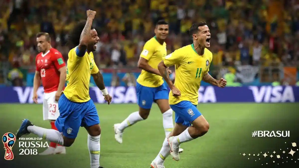 Brasil vs Swiss: Tendangan Spektakuler Philippe Coutinho Menangkan Tim Samba di Babak I