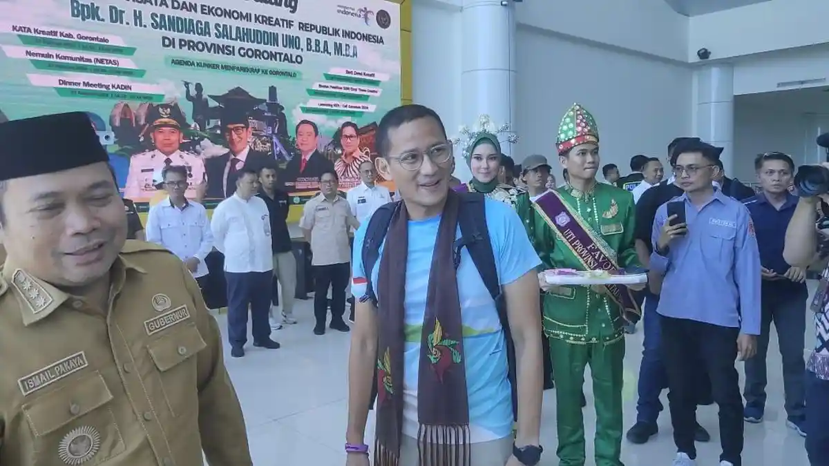 BREAKING NEWS Tiba di Gorontalo, Menparekraf Sandiaga Uno Akan Temui Pelaku Usaha Kreatif