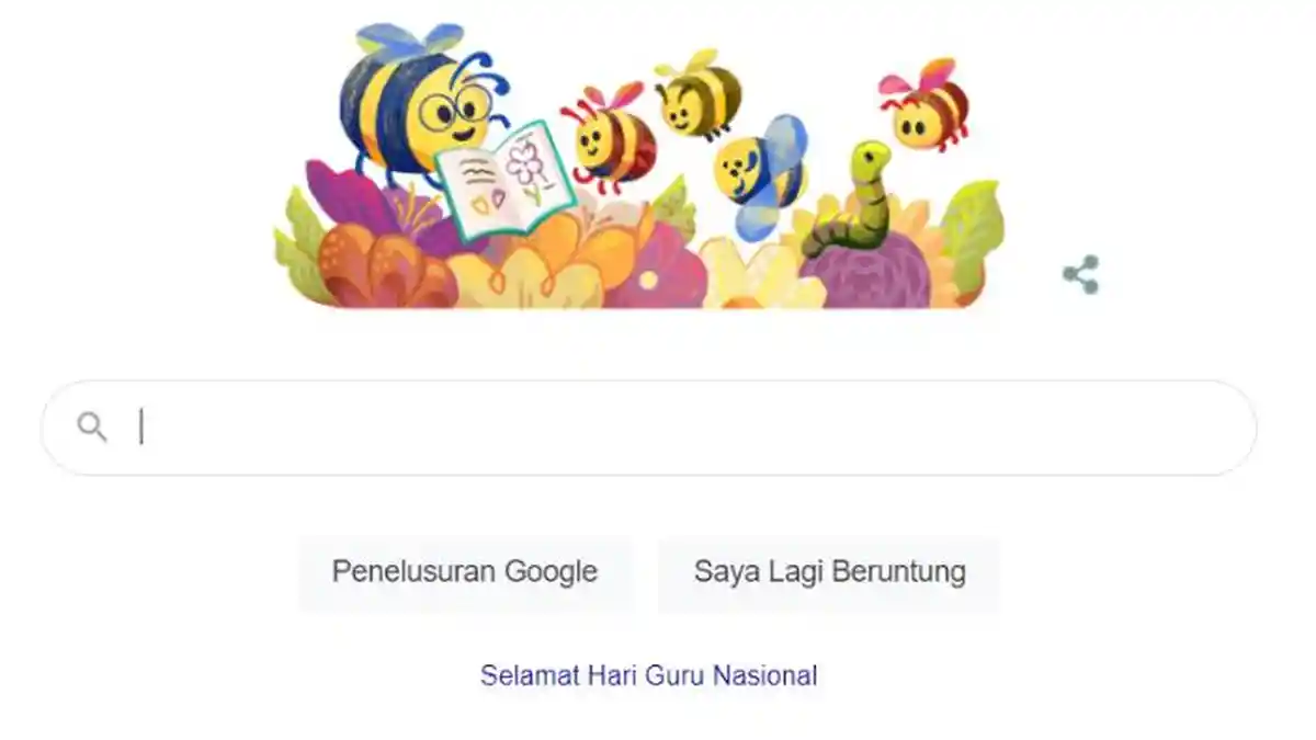 Google Doodle Hari Ini: Peringati Hari Guru Nasional 2021, Berikut Sejarah, Tema, dan Logo HGN ke-76