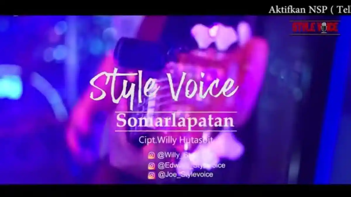 Arti dan Lirik Lagu Batak Somarlapatan Dipopulerkan oleh Style Voice