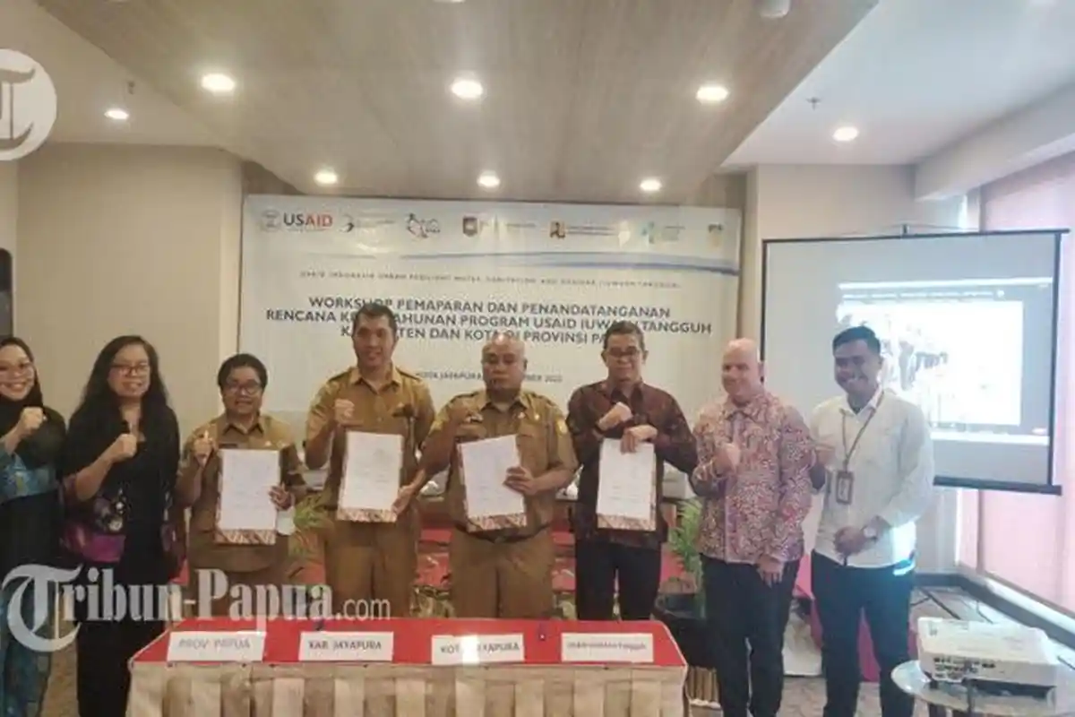 Pemkot Jayapura Gelar Penandatanganan Rencana Kerja Program USAID IUWASH Tangguh
