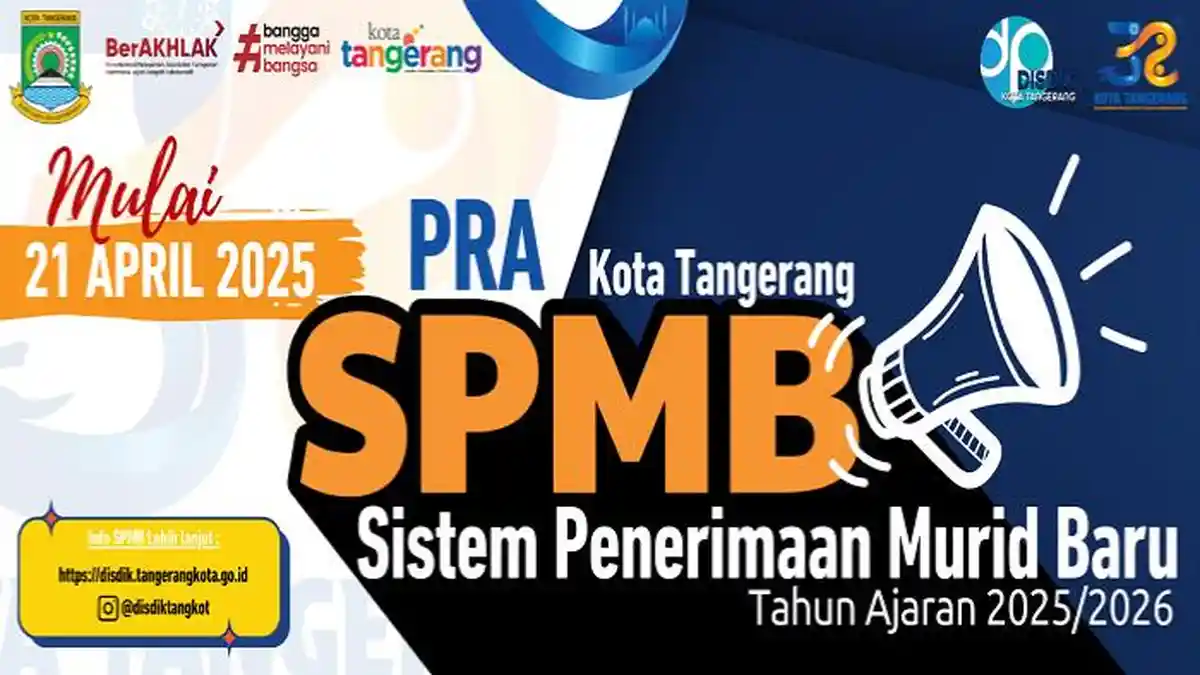 Dimulai Hari Ini, Ini Syarat dan Link Pra-Pendaftaran SPMB Kota Tangerang 2025 Jenjang SD dan SMP