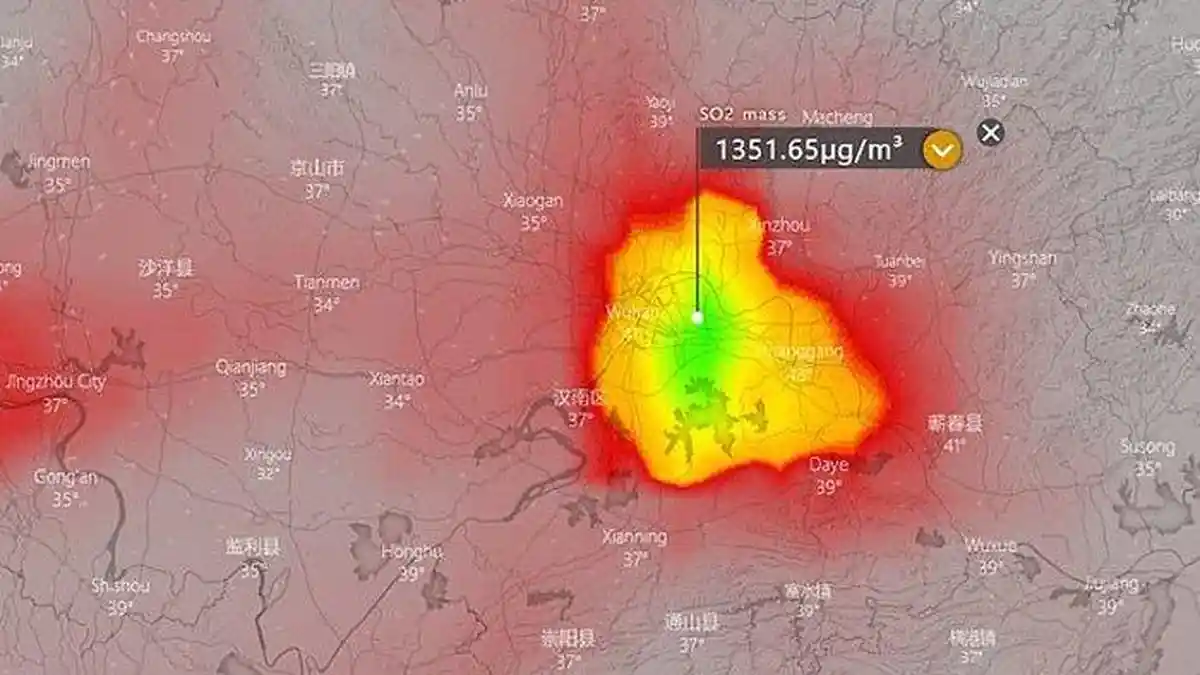 Begini Penampakan Kota Wuhan dari Satelit saat Wabah Virus Corona, Warnanya Merah Menyala
