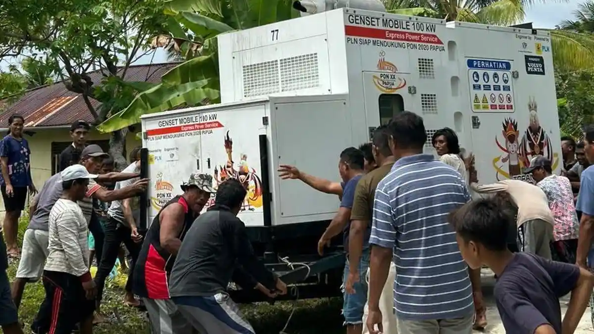 Perkuat Keandalan Listrik Tifure di Pulau Batang Dua, PLN Datangkan Unit Mesin Pembangkit 100kVA