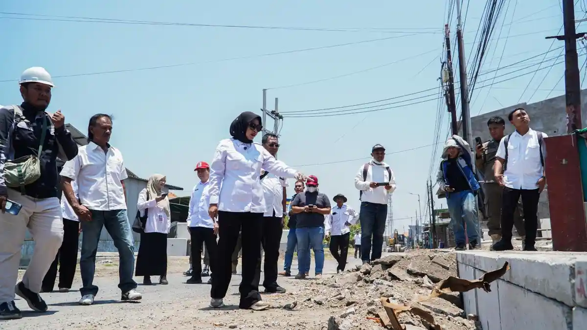 Cegah Banjir, Jalan di Kedungbanteng Sidoarjo Dibeton dan Dinaikkan hingga 60 Cm