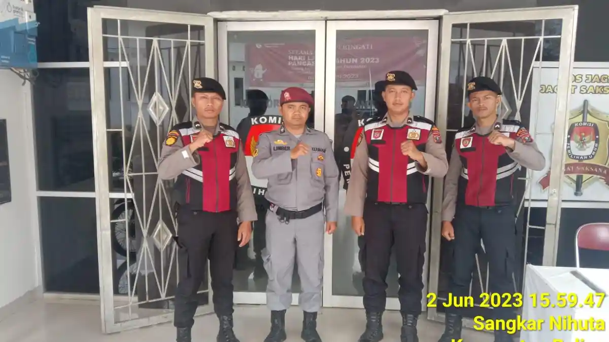 Sat Samapta Polres Toba Patroli Dialogis di Kantor KPU, Bawaslu dan Venue F1H2O