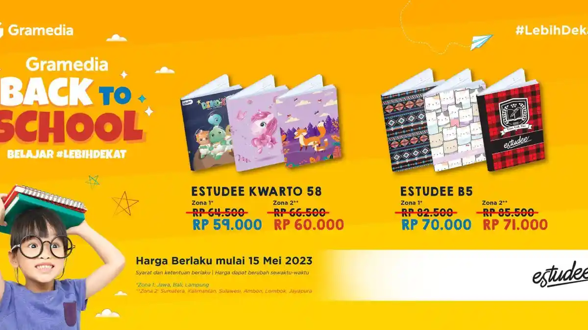 Promo Spesial Buku Tulis Sekolah, Lengkapi Kebutuhan Sekolah Bersama Gramedia Back to School