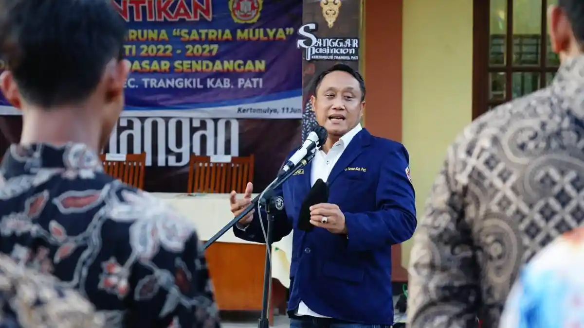 Hadiri Pelantikan Karang Taruna Kertomulyo, Wabup Pati: Sekarang Sudah Longgar, Manfaatkan!