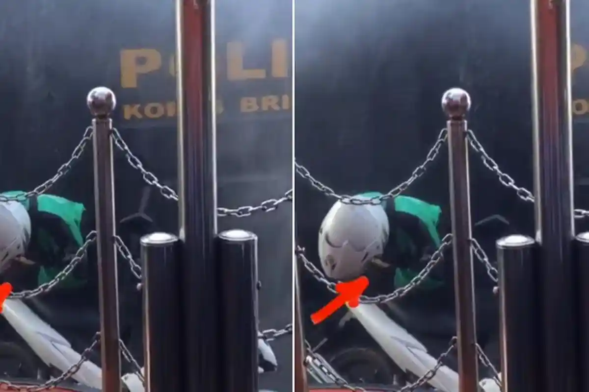 Viral Video Drivel Ojol Pasang Badan Lindungi Orderan agar Tak Basah Kena Semprotan Disinfektan