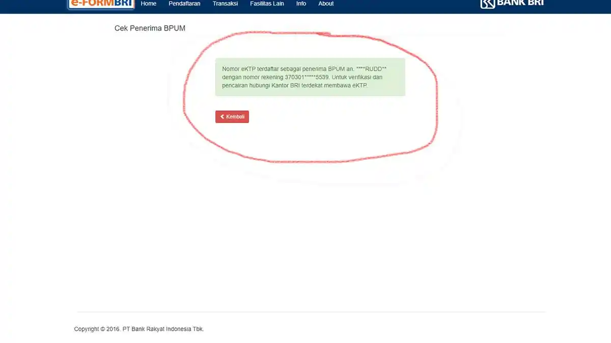 Tanda Terdaftar Sebagai Penerima BPUM BLT UMKM 2021, Cek di https://eform.bri.co.id/bpum