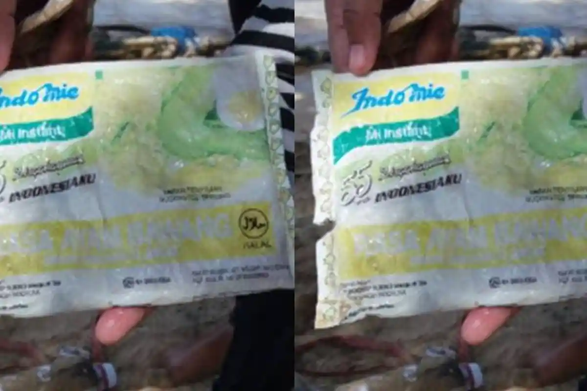 Mendadak Viral, Bungkus Mie Instan Berusia 19 Tahun yang Ditemukan di Pantai Sendangbiru Malang