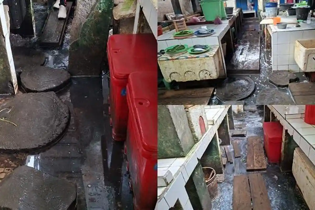 Penjual Keluhkan Genangan Air dan Jalan Licin di Pasar Ikan Towo’e Sangihe: Sudah Ada yang Jatuh
