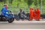 Aleix Espargaro Terjatuh saat Tes Pramusim MotoGP 2022 di Sirkuit Mandalika