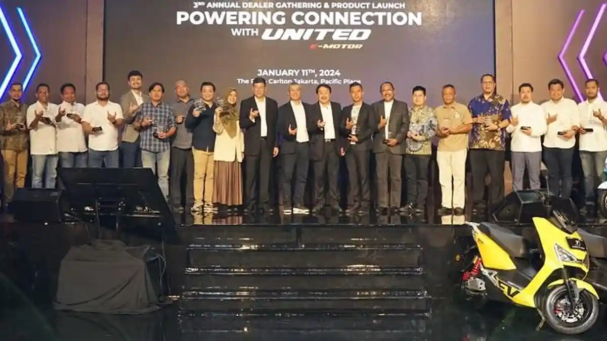 Gelar Dealer Gathering, United E-Motor Perkenalkan Model Motor Listrik Terbaru yang Bakal Dirilis